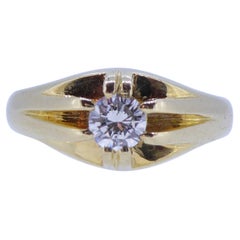 Charles Green 0.30 Carat Diamond Solitaire Ring in Gypsy-Style Setting