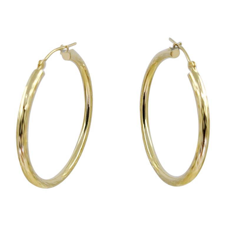 Earrings Hoops Genuine Real 18k Yellow G/F Gold Solid Antique Sleeper Design Earrings Hoops Genuine Real 18k Yellow G/F Gold Solid Antique Sleeper Design