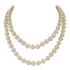 Cultured Pearl Strand with Yellow Gold Ball Clasp