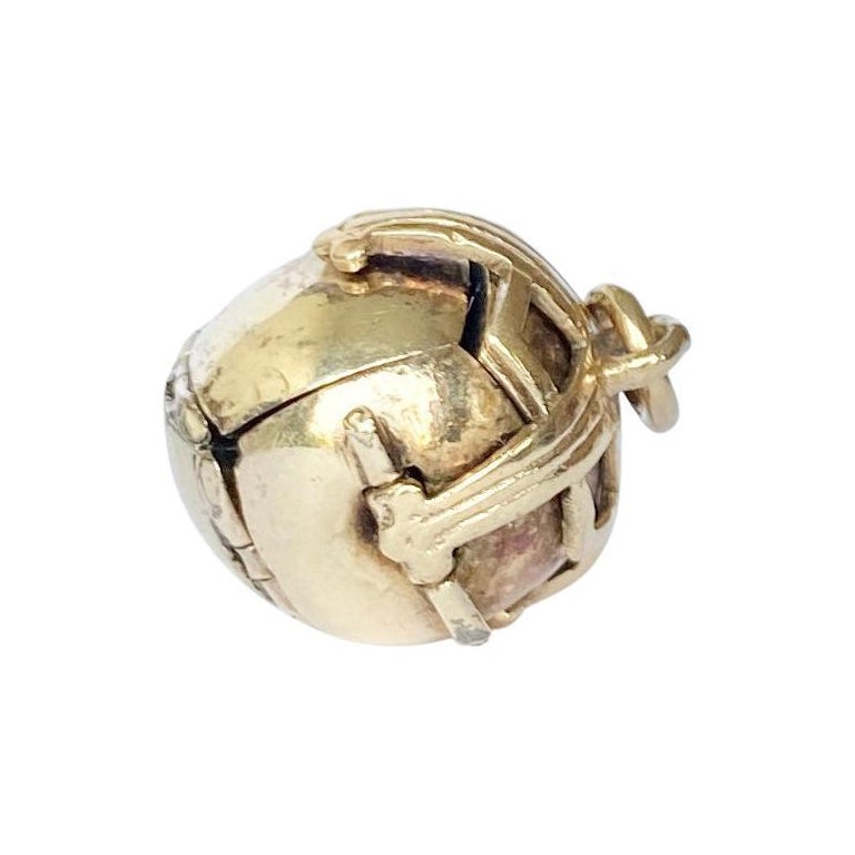 Edwardian 9 Carat Gold Masonic Orb Pendant at 1stDibs