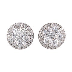 Große Diamant-Cluster-Ohrstecker