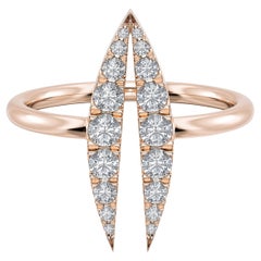 Diamond Ring 18K Rose Gold Lotus Collection