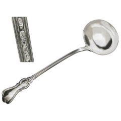 Antique English Sterling Silver Soup / Punch Ladle by George Adams 'Chawner & Co'