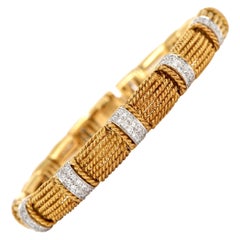 Roberto Coin Opera Diamond 18K Gold Rope Link Bracelet