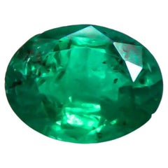 GIA Certified Emerald Oval Cut Deep Green 3, 35 Carats