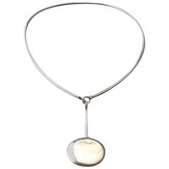 Georg Jensen V, Torun Sterling Silver Pendant No. 304 with No. 174 Neck Ring