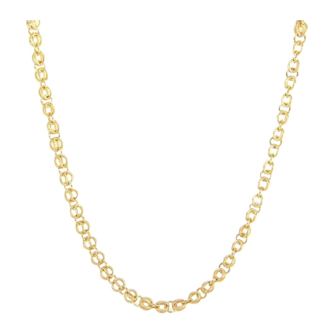 Cartier 18K Yellow Gold Double High Polished Twisted Chain Collar