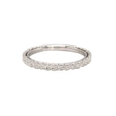 New Gabriel & Co. Braided Stackable Band Ring in 14K White Gold