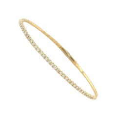 Flexibler Armreif aus 14 Karat Gelbgold mit 0,93 Karat Diamanten