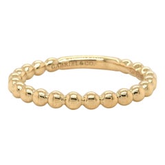New Gabriel & Co. Bujukan Beaded Stackable Ring in 14K Yellow Gold