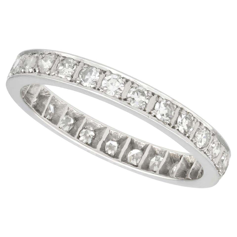 1950s Diamond and Platinum Full Eternity Ring at 1stDibs