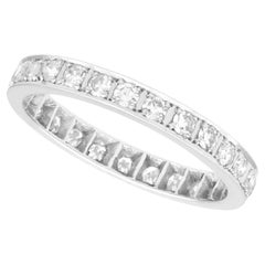 Alliance complète en or blanc et diamant de 1,00 carat