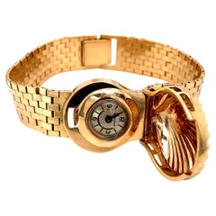 1946 Cartier Seashell Peekaboo Women's Wristwatch in 14 Karat Gold
