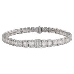 Alexander 6.54ct Baguette & Round Diamond Bracelet 18 Karat White Gold