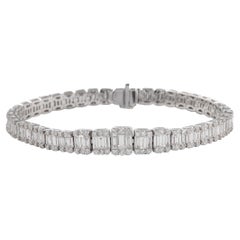 Alexander 6.54ct Baguette & Round Diamond Bracelet 18 Karat White Gold