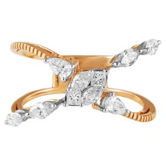 14 Karat Rose Gold Diamond Ring