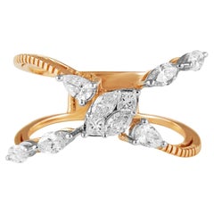 14 Karat Roségold Diamant-Ring