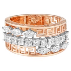 14 Karat Roségold Diamant-Ring