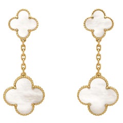 Van Cleef & Arpels Magic Alhambra Mother of Pearl Gold Earrings