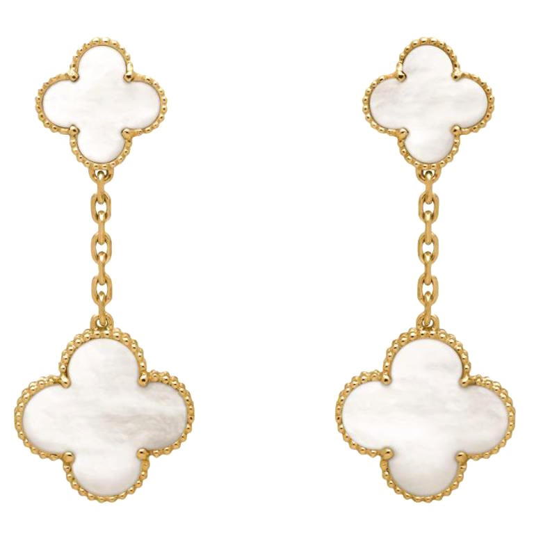 Magic Alhambra Earrings - 2 For Sale on 1stDibs | vca magic alhambra  earrings, van cleef magic alhambra earrings price, magic alhambra earrings  price