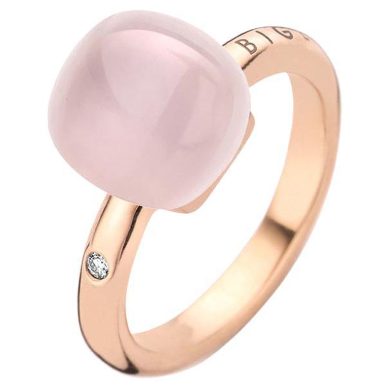 For Sale:  Pink Quartz Ring in 18kt Rose Gold by BIGLI