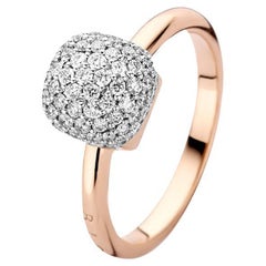 Ring in 18kt Rose Gold with diamonds by BIGLI