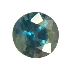 Australian 0.55ct Untreated Teal Green Blue Sapphire Round Cut