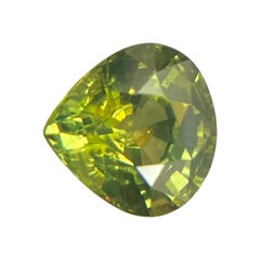 Fine Unique Australian 0.76ct Untreated Yellow Green Sapphire Pear Cut