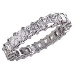 Asscher Diamant-Eternity-Ring 3,21 Gesamtkarat