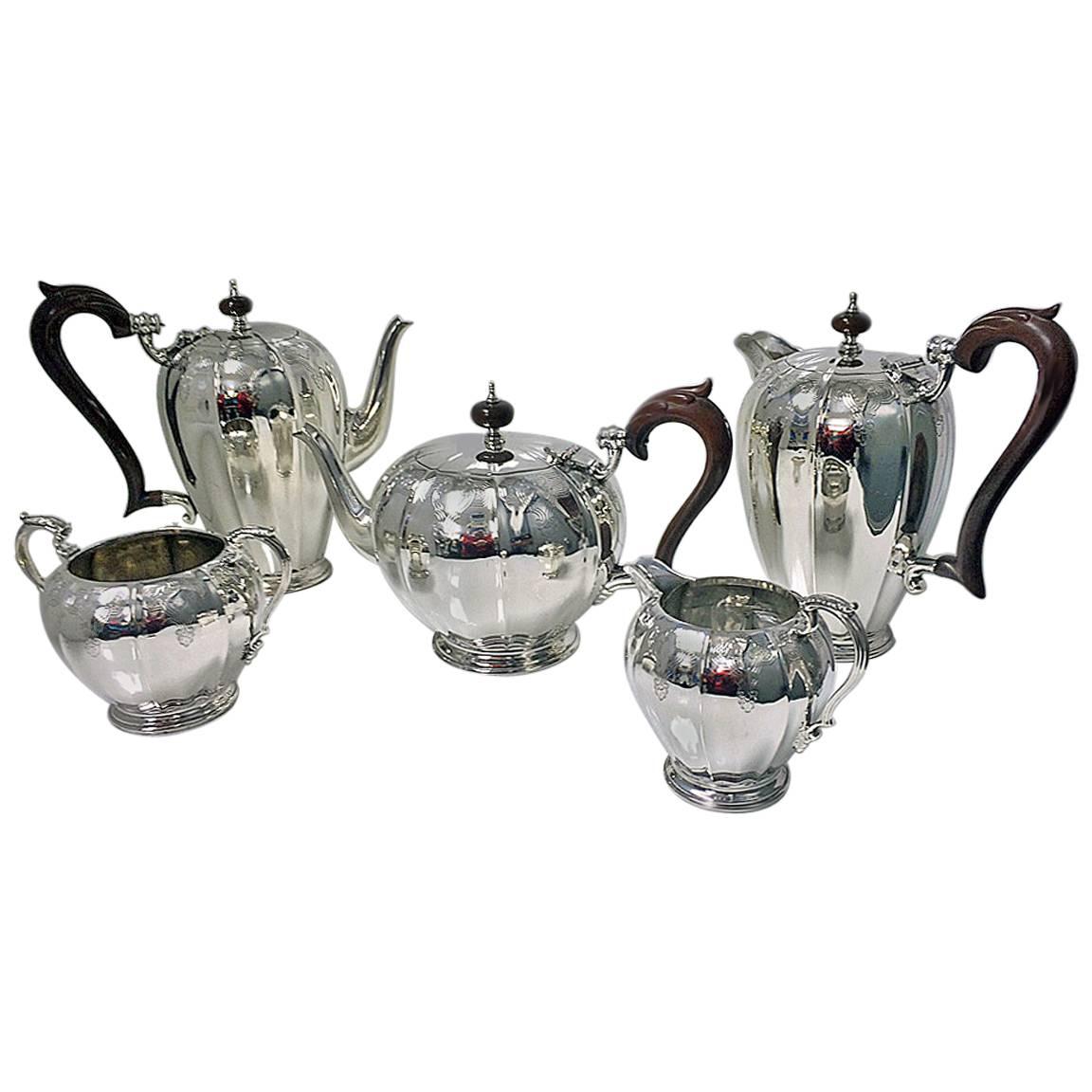 1940s Hamilton & Co. Calcutta Rare Indian Sterling Silver Tea and Coffee Set