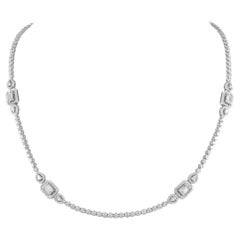 Alexander 5.13 Carat Diamond Tennis Necklace 18 Karat White Gold