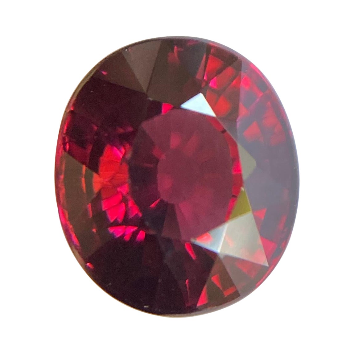 Fine 5.02ct Vivid Purple Red Rhodolite Garnet Oval Cut Loose Rare Gem