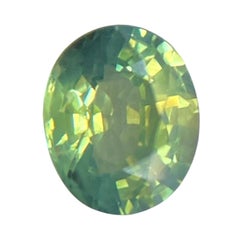 Australian 0.67ct Untreated Yellow Green Parti Colour Sapphire Oval