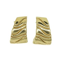 Marina B Patterned Gold Earrings