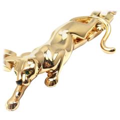 Cartier Maillon Panthere Panther Onyx Emerald 3 Row Gold Necklace 8