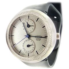 Ikepod by Marc Newson Diamond Automatic Isopode Dual Time White Gold Watch 8