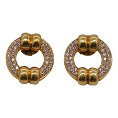 Chopard Gstaad Diamonds Earrings 18K Yellow Gold Unworn