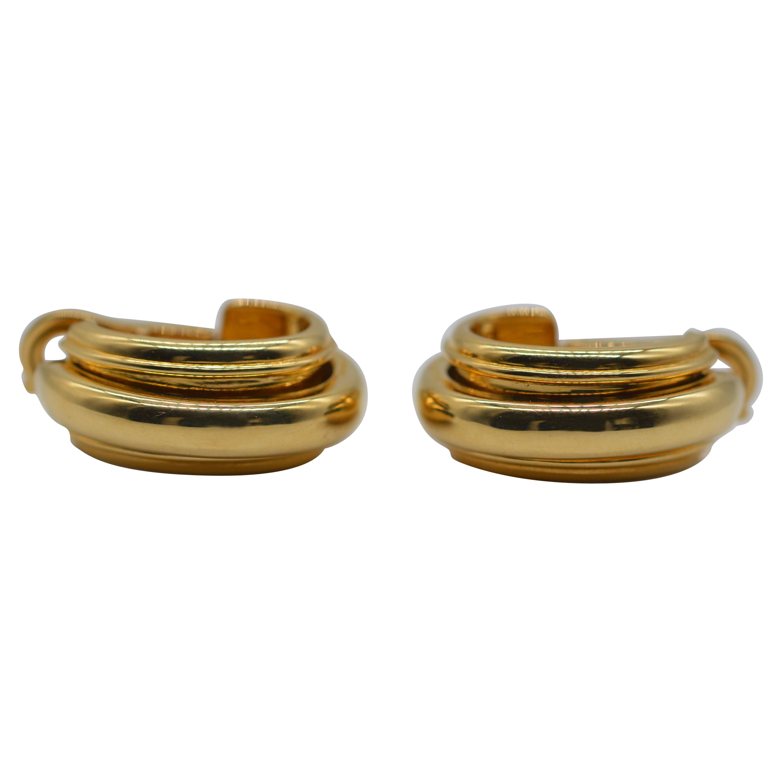 Piaget Possession Earrings in 18K Yellow Gold Unworn For Sale