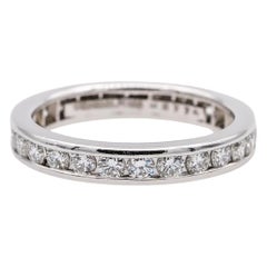 Tiffany & Co Platinum Full Circle Diamond Eternity Band Ring .93 Cts Ttl Sz