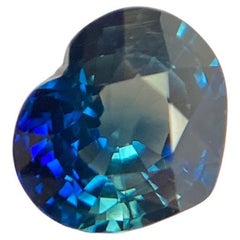 Vivid Blue Australian Sapphire 0.97ct Heart Cut Rare Loose Gem