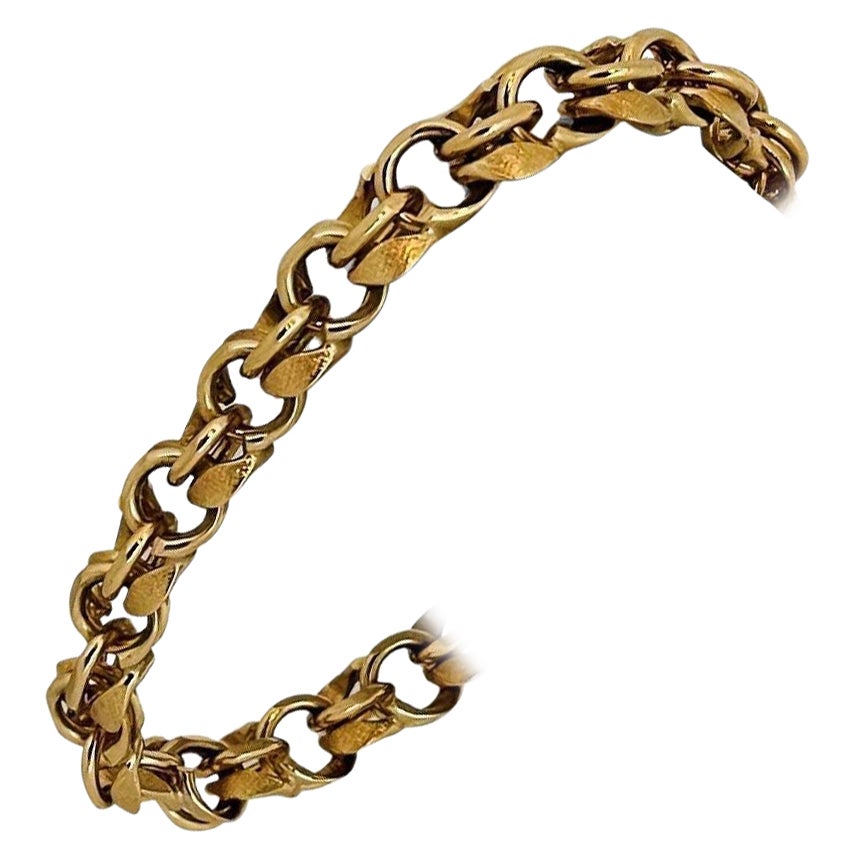 Antique 14k Gold Link Bracelets - 1,250 For Sale at 1stDibs 