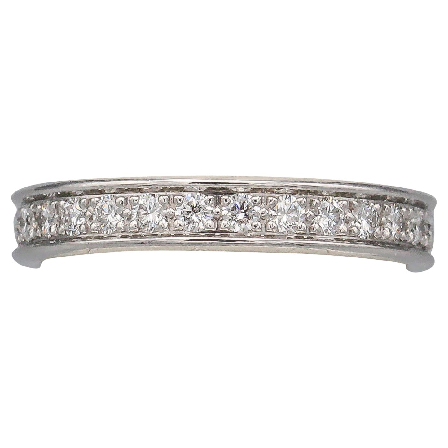 Cartier Diamond 18k White Gold Band Ring