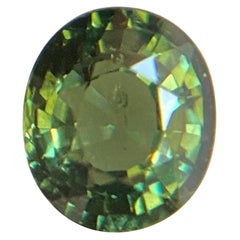 Untreated Green Sapphire 0.71ct Oval Cut Loose Rare Australian Gem