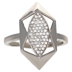 Catalina White Gold Ring 18kt Gold Pavé with Sparkling Diamonds