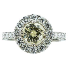Lite Yellow 1.10 Carat Diamond Solitaire Engagement Ring