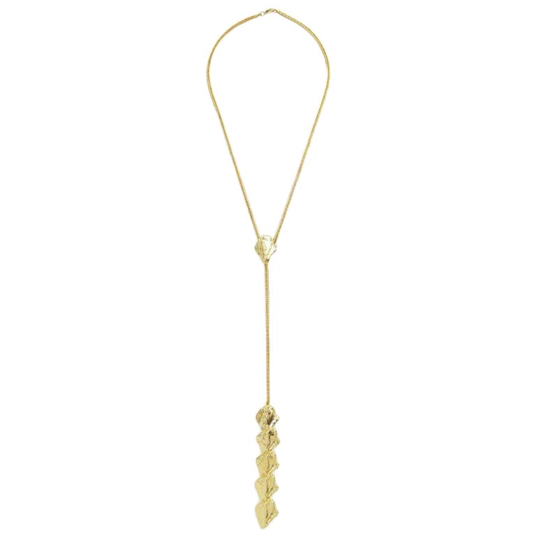 Spine Necklace in Gold For Sale at 1stDibs