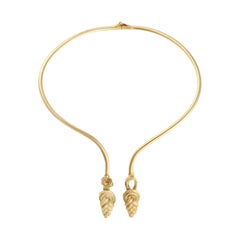 Chinese Knot Snake Necklace in Gold