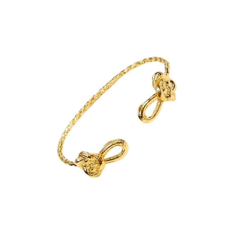 Chinese Small Knot Bracelet in Gold For Sale
