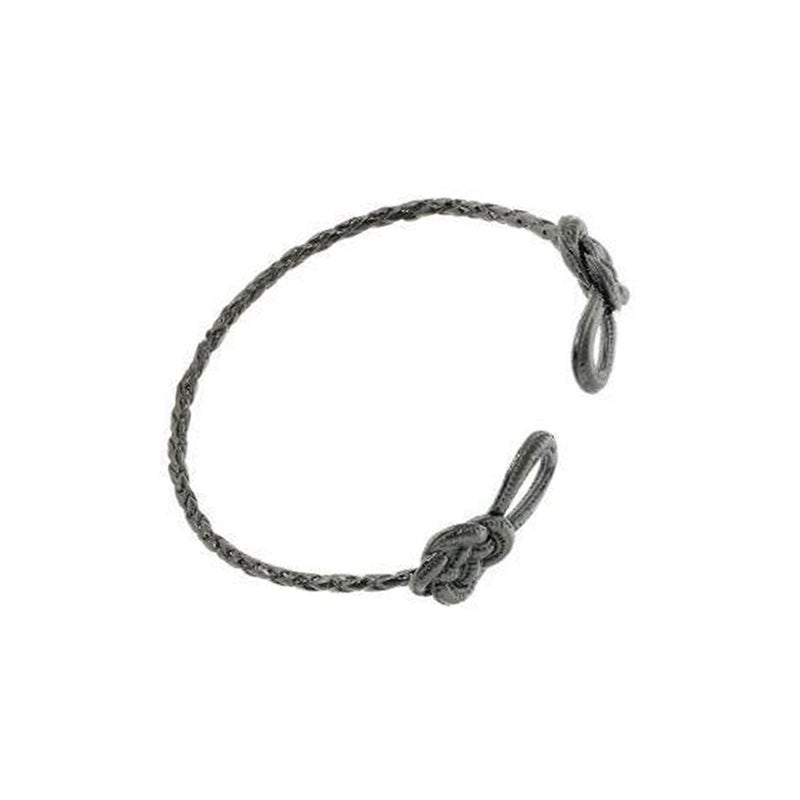 Chinese Small Knot Bracelet in Gun Metal For Sale