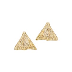 Tri Stud Earrings in Gold